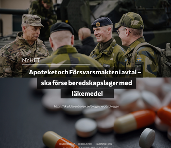 Försvarsmakten säkrar beredskapslager med läkemedel i händelse av kris eller krig